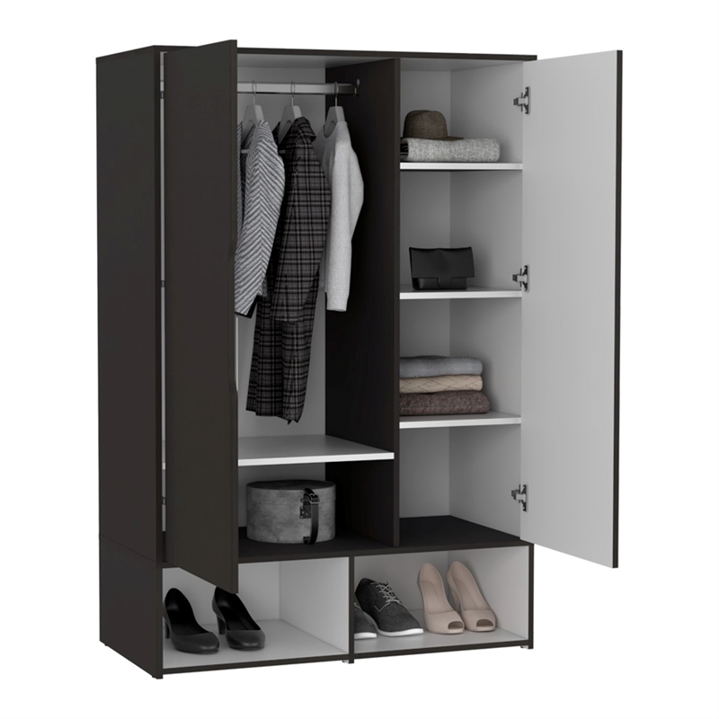 TUHOME Rosie Armoire - Multi-Color- Material Engineered Wood