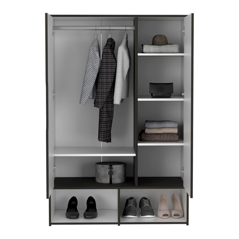 TUHOME Rosie Armoire - Multi-Color- Material Engineered Wood