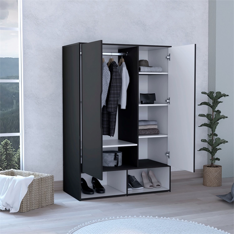 TUHOME Rosie Armoire - Multi-Color- Material Engineered Wood