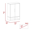 TUHOME Rosie Armoire - Multi-Color- Material Engineered Wood