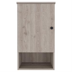 tuhome st. angelo medicine cabinet - light grey  engineered wood