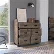 TUHOME Alyn Dresser Engineered Wood Dressers in  Brown