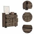 TUHOME Alyn Dresser Engineered Wood Dressers in  Brown