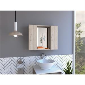 TUHOME Artemisa Medicine Cabinet  Engineered Wood Medicine Cabinets in  Gray