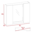 TUHOME Artemisa Medicine Cabinet  Engineered Wood Medicine Cabinets in  Gray