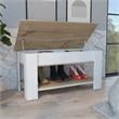 TUHOME Austin Storage Table Engineered Wood Entryway Benches in  Multi-color