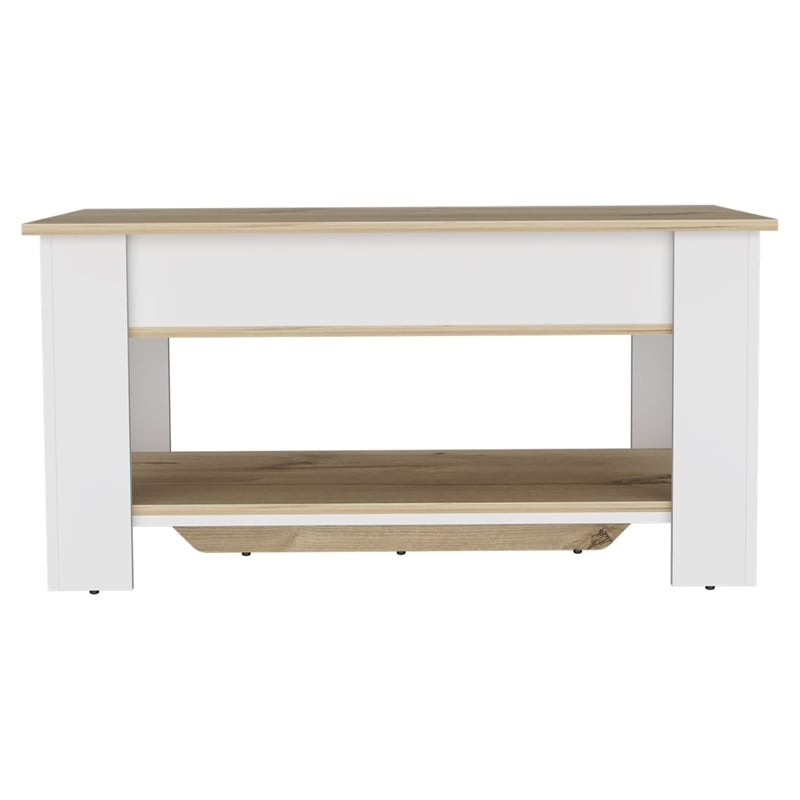 TUHOME Austin Storage Table Engineered Wood Entryway Benches in  Multi-color