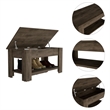TUHOME Austin Storage Table Engineered Wood Entryway Benches in  Brown