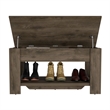 TUHOME Austin Storage Table Engineered Wood Entryway Benches in  Brown