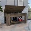 TUHOME Austin Storage Table Engineered Wood Entryway Benches in  Brown