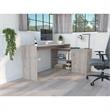 TUHOME Axis L-Shaped Desk Engineered Wood Desks in  Gray
