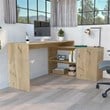 TUHOME Axis L-Shaped Desk Engineered Wood Desks in  Beige