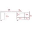 TUHOME Axis L-Shaped Desk Engineered Wood Desks in  Beige