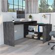 TUHOME Axis L-Shaped Desk Engineered Wood Desks in  Gray