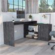 TUHOME Axis L-Shaped Desk Engineered Wood Desks in  Gray