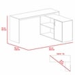 TUHOME Axis L-Shaped Desk Engineered Wood Desks in  Gray