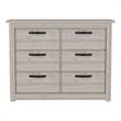 TUHOME Becca 6 Drawer Double Dresser  Engineered Wood Dressers in  Gray