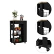 TUHOME Blosson Kitchen Cart  Engineered Wood Kitchen Carts in  Multi-color