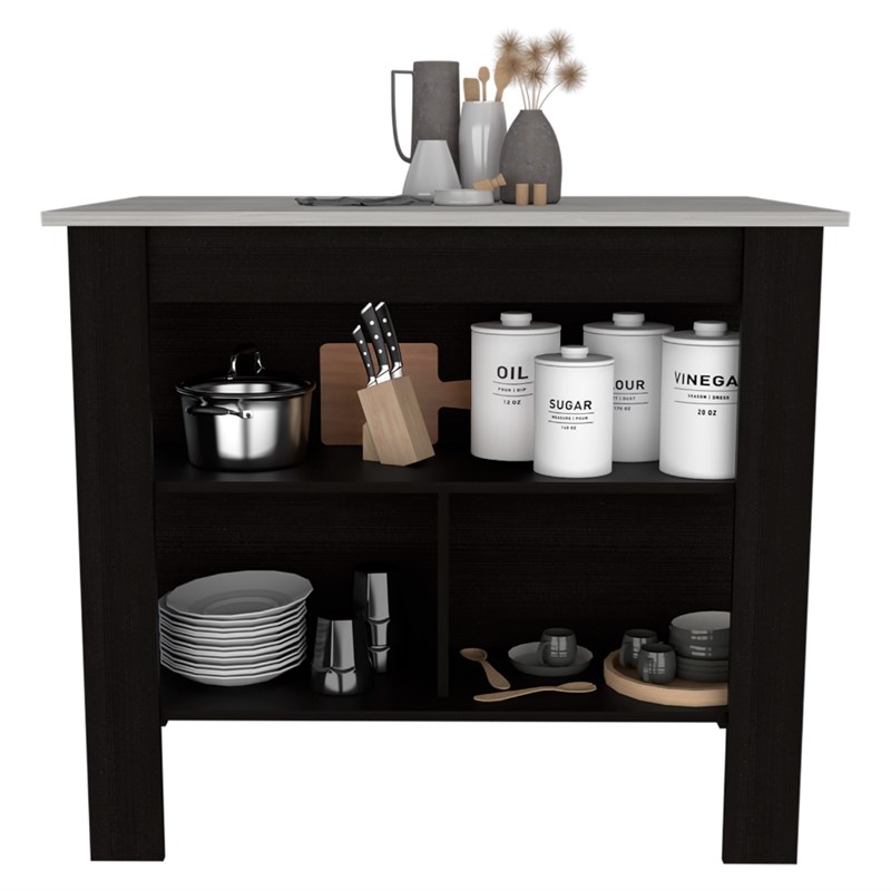 TUHOME Cala Kitchen Island  Engineered Wood Kitchen Islands in  Multi-color