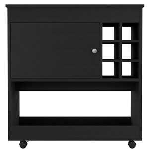 tuhome camelia bar cart  engineered wood bar carts in  black