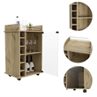 TUHOME Dukat Bar Cart  Engineered Wood Bar Carts in  Beige