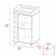 TUHOME Dukat Bar Cart  Engineered Wood Bar Carts in  Beige