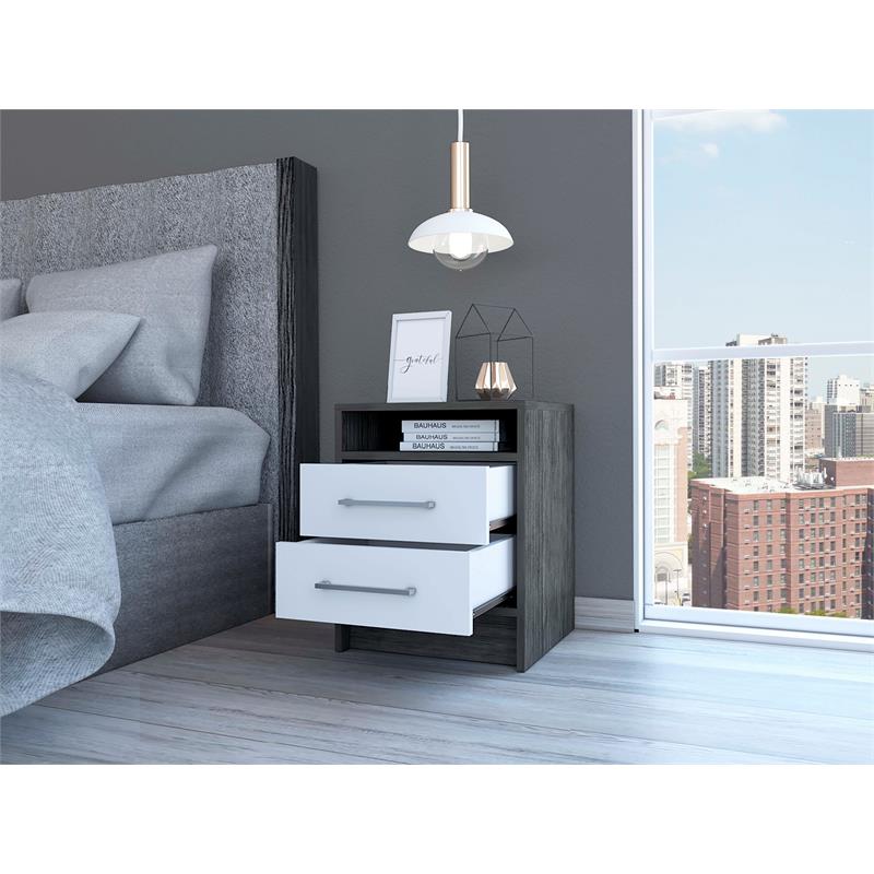 TUHOME Eter Nightstand Engineered Wood Nightstands in  Multi-color