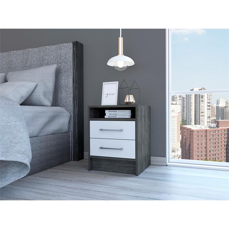 TUHOME Eter Nightstand Engineered Wood Nightstands in  Multi-color