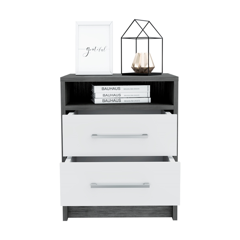 TUHOME Eter Nightstand Engineered Wood Nightstands in  Multi-color