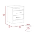 TUHOME Eter Nightstand Engineered Wood Nightstands in  Multi-color