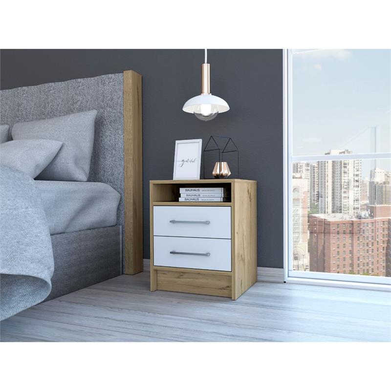 TUHOME Eter Nightstand Engineered Wood Nightstands in  Multi-color