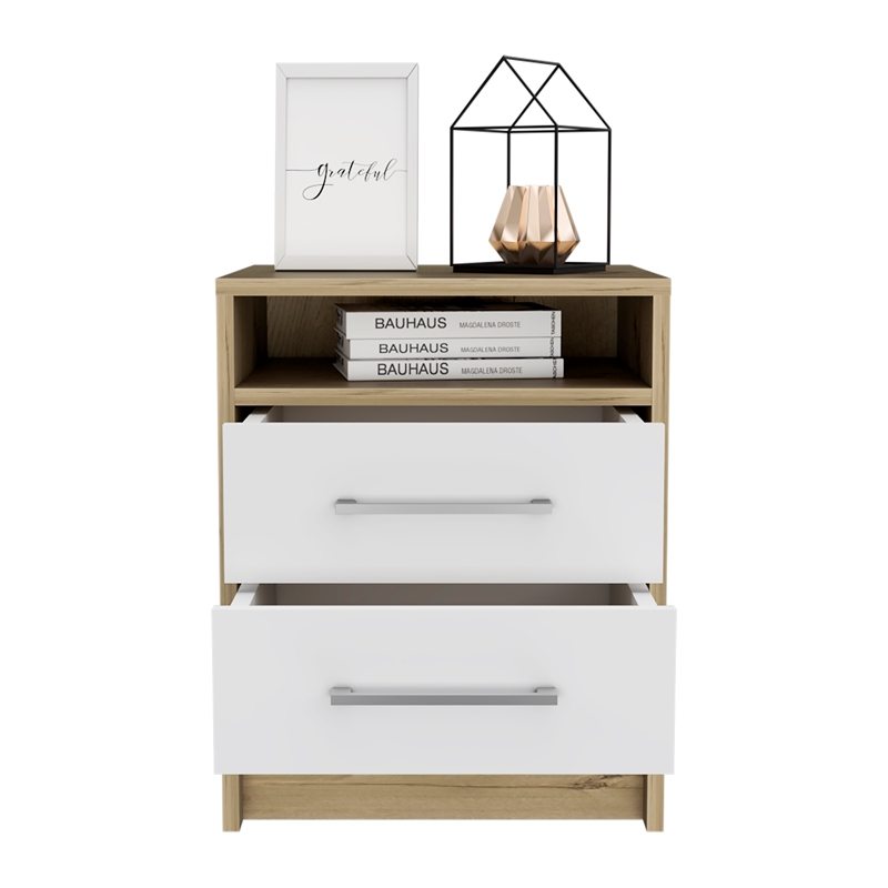 TUHOME Eter Nightstand Engineered Wood Nightstands in  Multi-color