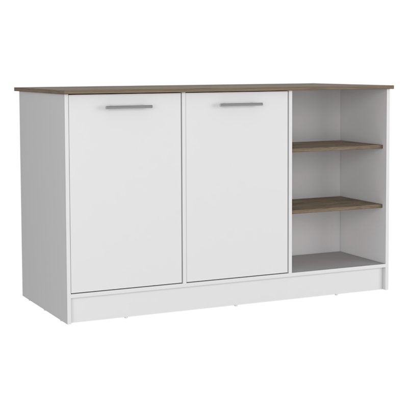 TUHOME Ginger Kitchen Island Engineered Wood Kitchen Islands in  Multi-color