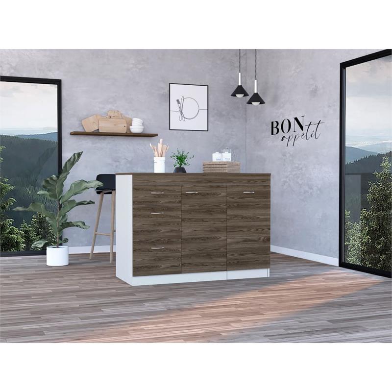 TUHOME Grecia Kitchen Base Cabinet  Engineered Wood  in  Multi-color