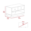 TUHOME Hamilton Storage Bench  Engineered Wood Entryway Benches in  Beige