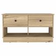 TUHOME Hamilton Storage Bench  Engineered Wood Entryway Benches in  Beige