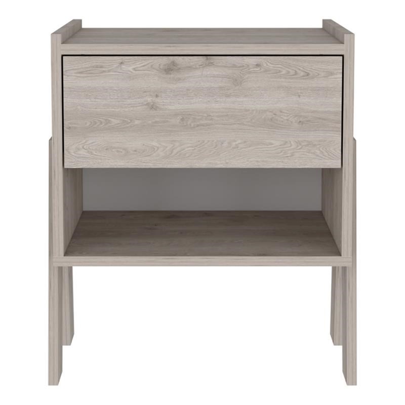 TUHOME Joy Nightstand  Engineered Wood Nightstands in  Gray