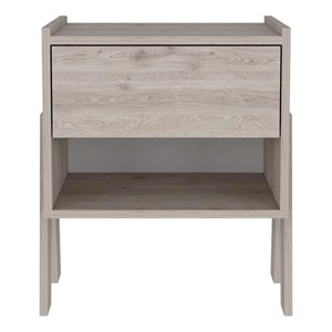 TUHOME Joy Nightstand  Engineered Wood Nightstands in  Gray