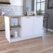 TUHOME Juniper Kitchen Island  Engineered Wood Kitchen Islands in  Multi-color