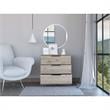 TUHOME Kaia 3 Drawers Dresser  Engineered Wood Dressers in  Gray