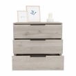 TUHOME Kaia 3 Drawers Dresser  Engineered Wood Dressers in  Gray