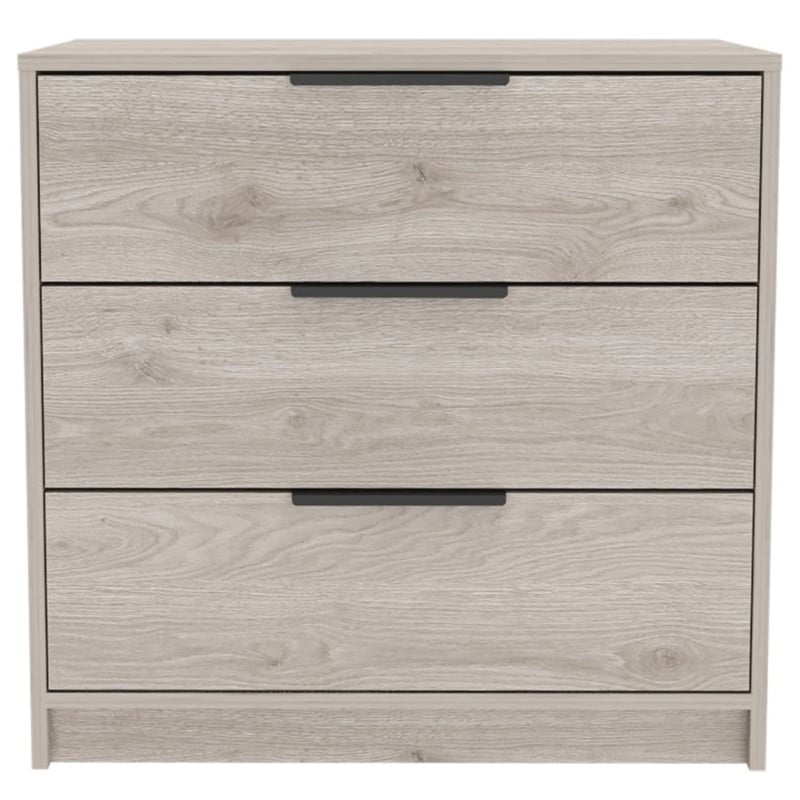 TUHOME Kaia 3 Drawers Dresser  Engineered Wood Dressers in  Gray