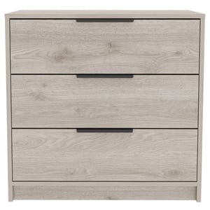 TUHOME Kaia 3 Drawers Dresser  Engineered Wood Dressers in  Gray
