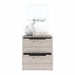 TUHOME Kaia Nightstand  Engineered Wood Nightstands in  Gray