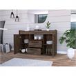 TUHOME Lyon Sideboard - Dark Walnut  Engineered Wood - For Kitchen