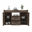TUHOME Lyon Sideboard - Dark Walnut  Engineered Wood - For Kitchen