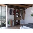TUHOME Manchester 250 Closet System - Dark Walnut Engineered Wood