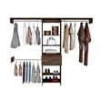 TUHOME Manchester 250 Closet System - Dark Walnut Engineered Wood