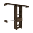 TUHOME Manchester 250 Closet System - Dark Walnut Engineered Wood
