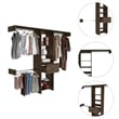 TUHOME Manchester 250 Closet System - Dark Walnut Engineered Wood